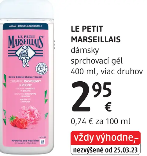 LE PETIT MARSEILLAIS dámsky sprchovací gél