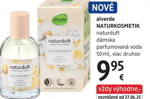 Alverde Naturokosmetik Naturduft dámska prírodná parfumovaná voda