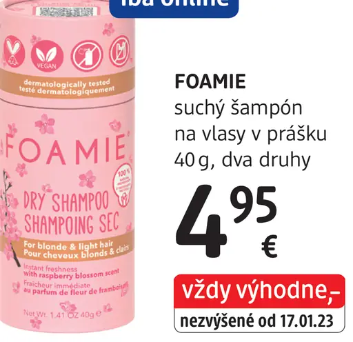 Foamie suchý šampón pre vlasy v prášku