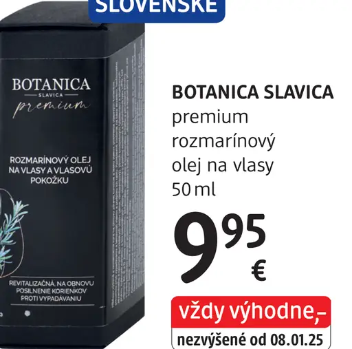 Botanica Slavica premium rozmarínový olej na vlasy