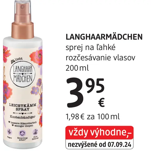 LANGHAARMÄDCHEN sprej na ľahké rozčesávanie vlasov
