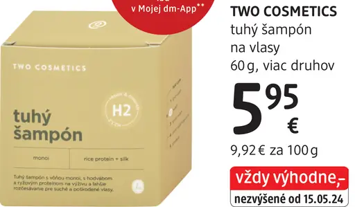 TWO COSMETICS tuhý šampón na vlasy