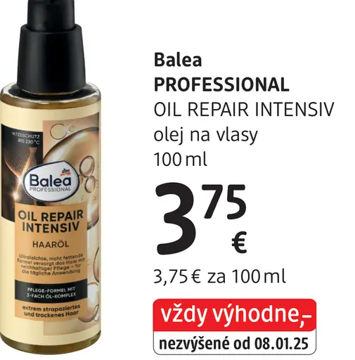 Balea PROFESSIONAL OIL REPAIR INTENSIV olej na vlasy