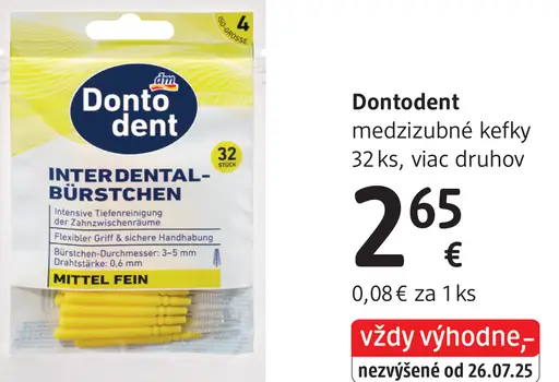 Dontodent medzizubné kefky
