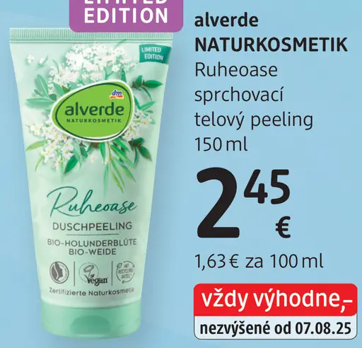 Alverde NATURKOSMETIK sprchovací telový peeling