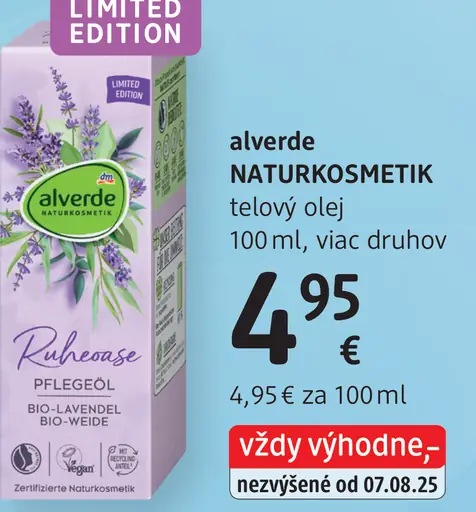 Alverde NATURKOSMETIK telový olej