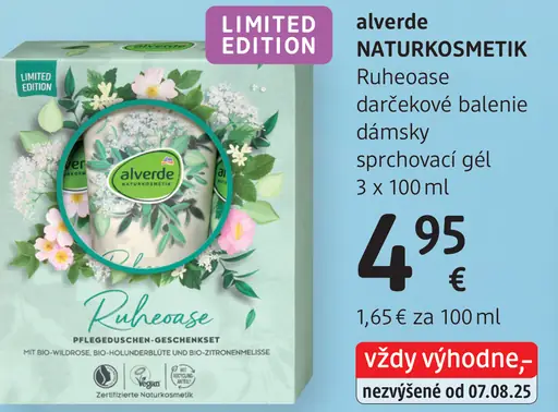 Alverde NATURKOSMETIK darčekové balenie dámsky sprchovací gél