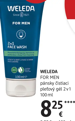 Weleda For Men pánsky čistiaci pleťový gél