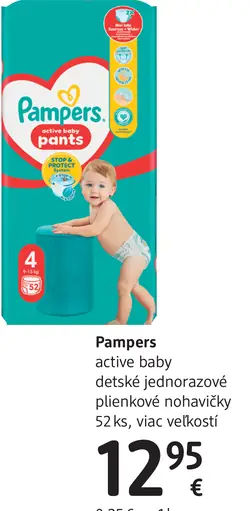 Pampers active baby detské plienkové nohavičky