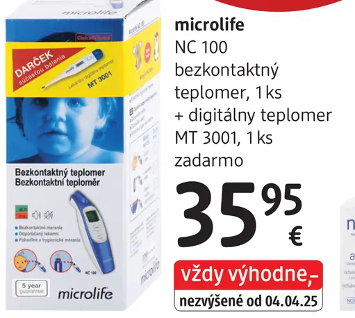 Microlife bezkontaktný teplomer