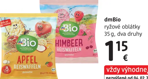 DmBio ryžové oblátky