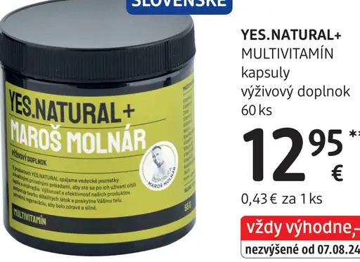YES.NATURAL+ MULTIVITAMÍN kapsuly