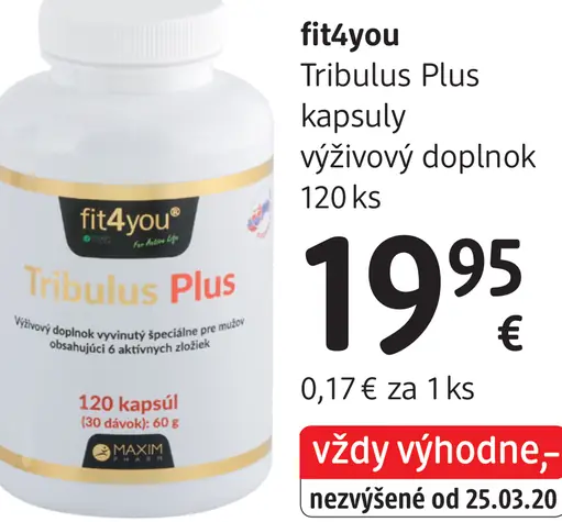Fit4you Tribulus Plus kapsuly