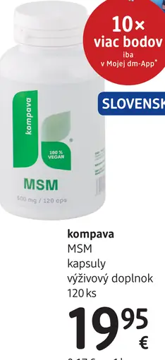 Kompava MSM kapsuly