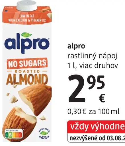 Alpro rastlinný nápoj