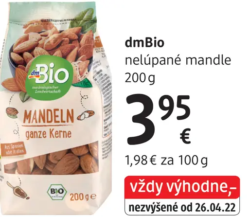 DmBio nelúpané mandle