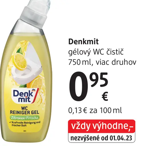 Denkmit gélový WC čistič