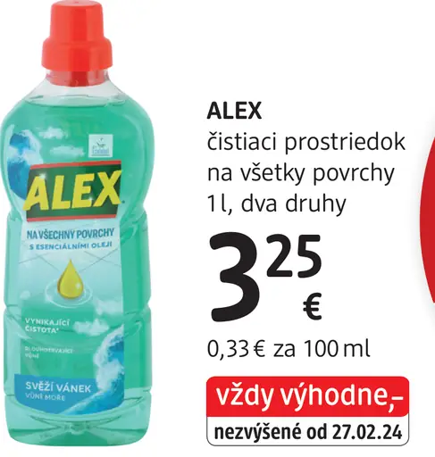 ALEX čistiaci prostriedok na všetky povrchy