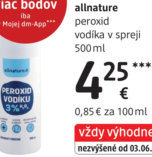Allnature peroxid vodíku v spreji
