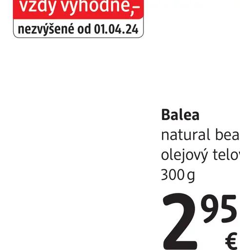 Balea natural beauty olejový telový peeling