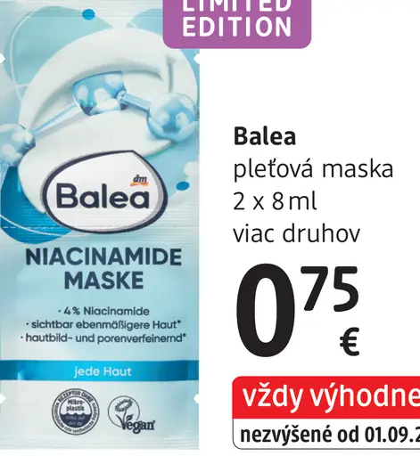 Balea pleťová maska viac druhov