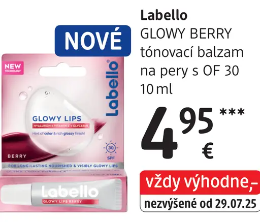 Labello Glowy Berry tónovací balzam na pery s OF 30