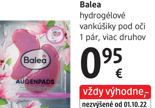 Balea hydrogelové vankúšiky pod oči