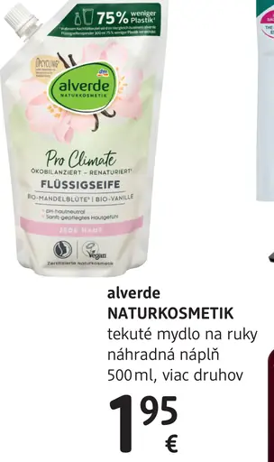 Alverde NATURKOSMETIK tekuté mydlo náhradná náplň