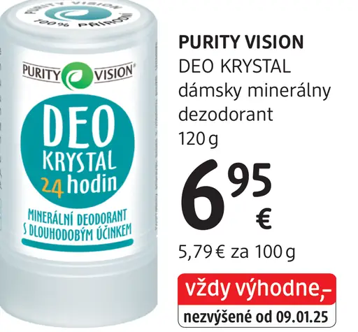 PURITY VISION DEO KRYSTAL minerálny dezodorant