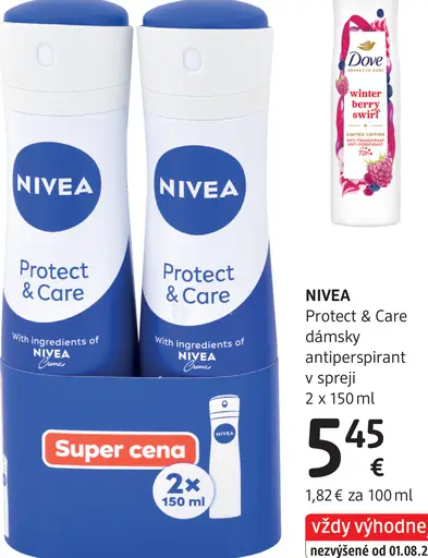 NIVEA Protect & Care dámsky antiperspirant v spreji