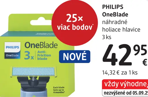 Philips OneBlade náhradné holiace hlavice
