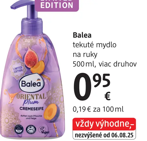 Balea ORIENTAL Plum tekuté mydlo na ruky