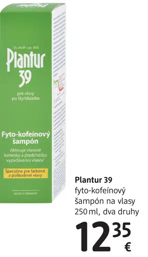 Plantur 39 fyto-kofeínový šampón na vlasy