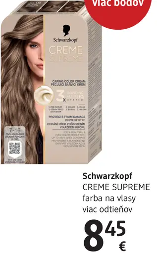 Schwarzkopf Creme Supreme farba na vlasy