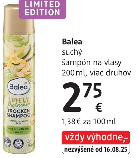 Balea Sensitive penový suchý šampón na vlasy