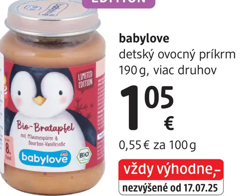 Babylove detský ovocný príkrm