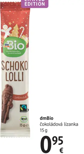 DmBio čokoládová lízanka