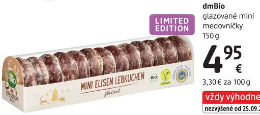 DmBio glazované mini medovníčky