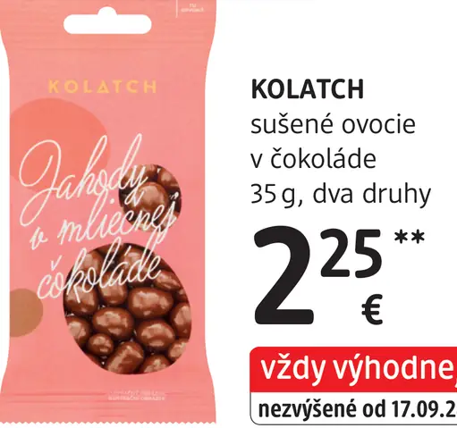 Kolatch sušené ovocie v čokoláde
