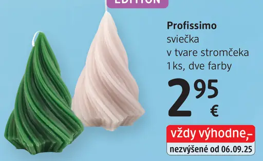 Profissimo sviečka v tvare stromčeka