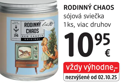 RODINNÝ CHAOS sójová sviečka