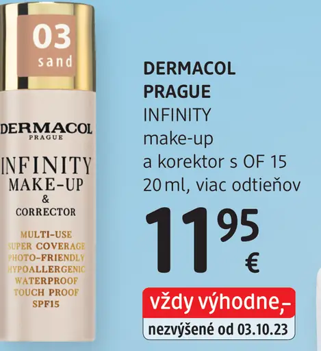 Dermacol Prague Infinity make-up a korektor s OF 15