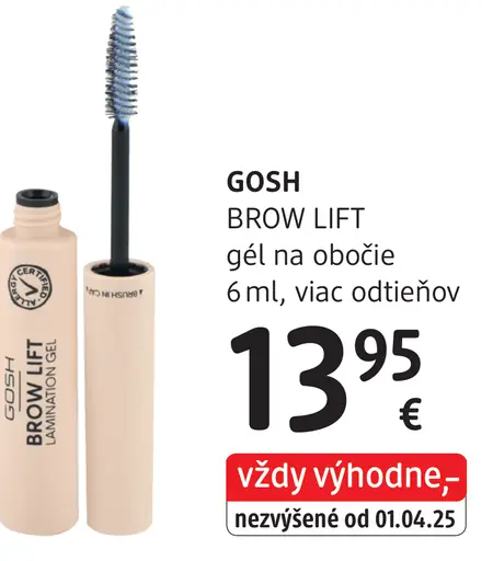 Gosh Brow Lift gel na obočie