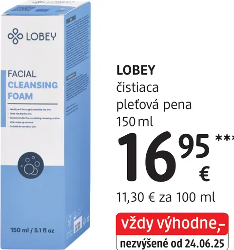 Lobey čistiaca pleťová pena