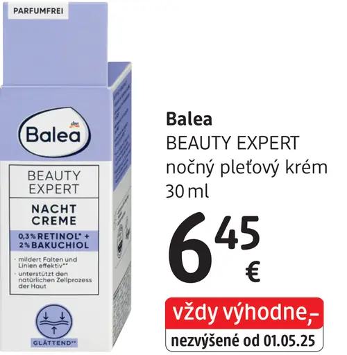 Balea Beauty Expert nočný pleťový krém