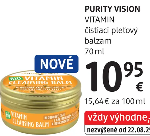 PURITY VISION čistiaci pleťový balzam