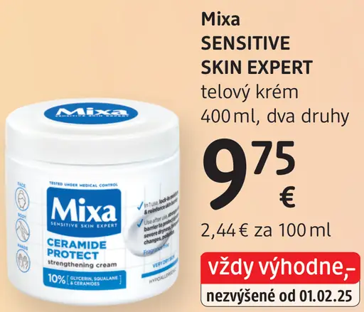 Mixa Sensitive Skin Expert telový krém