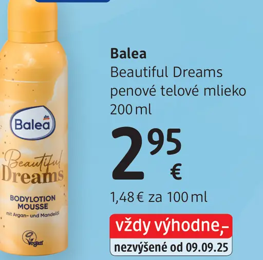 Balea Beautiful Dreams telové mlieko