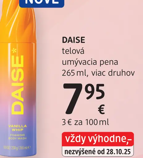 DAISE telová umývacia pena