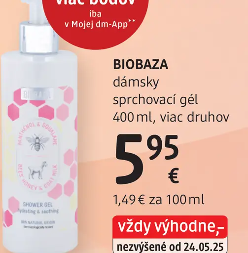 BIOBAZA dámsky sprchovací gél